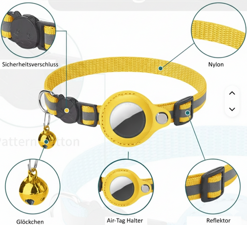 Halsband Air Tag (gelb)