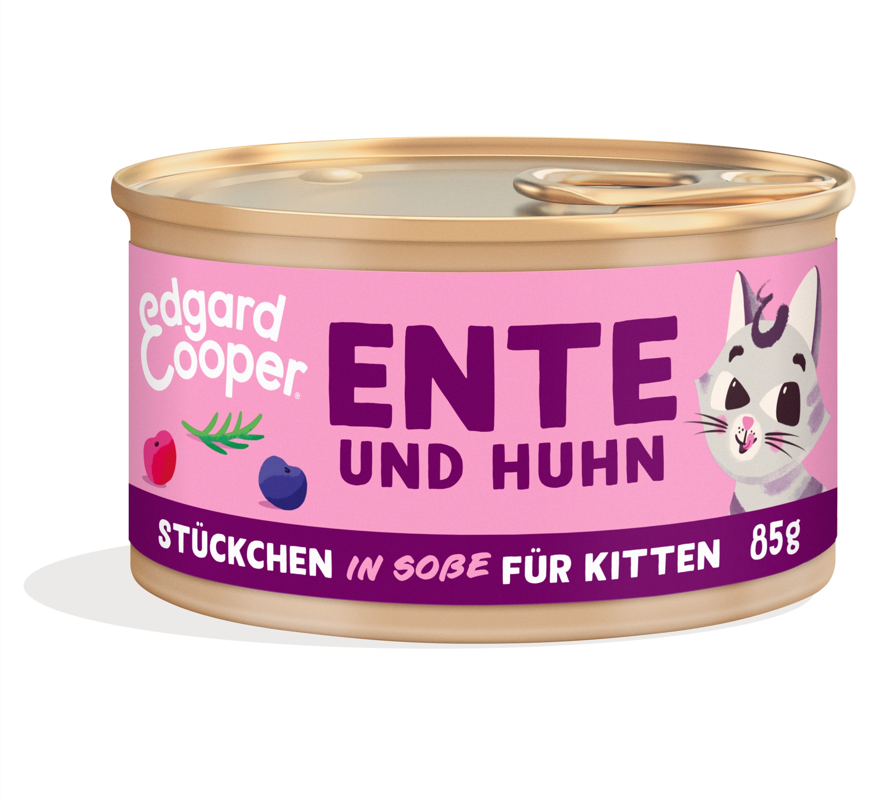 Fel Kitten Ente + Huhn mit Blaubeeren 18x85g