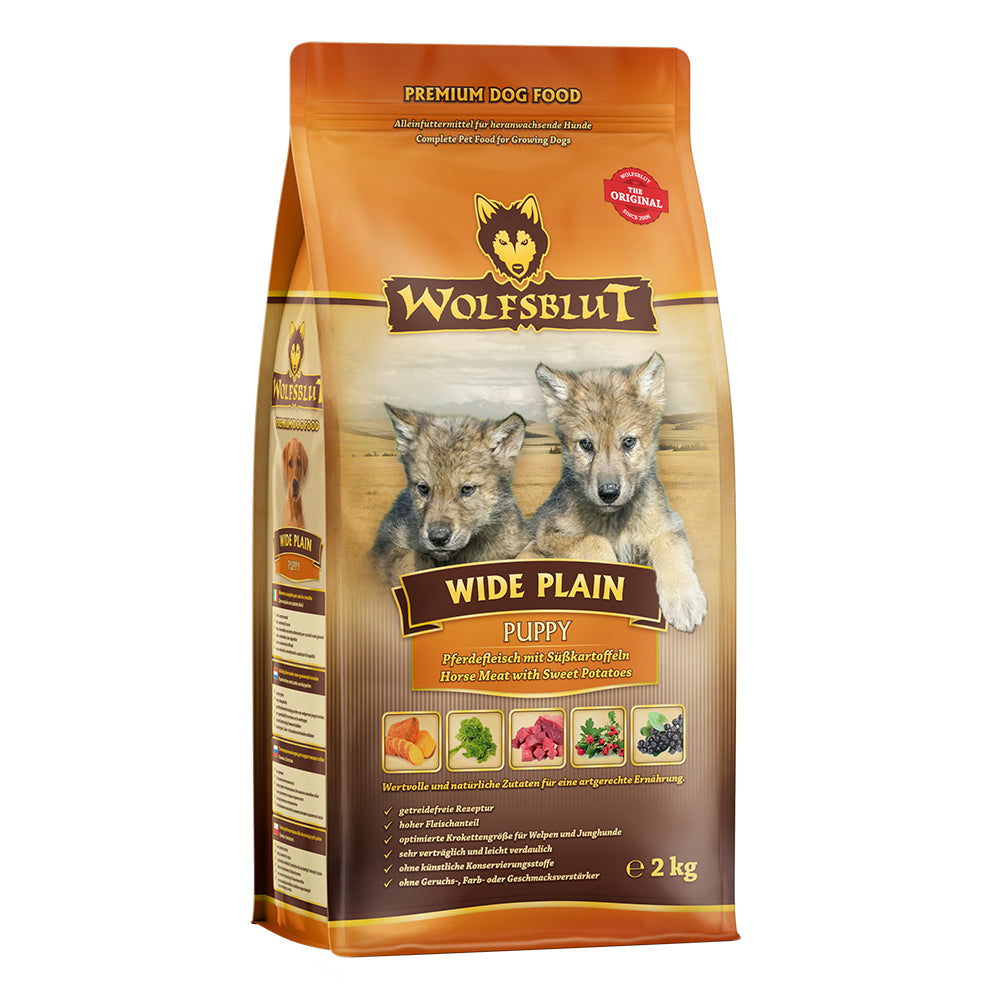 Puppy Wide Plain - Pferd mit Süsskartoffel 2kg