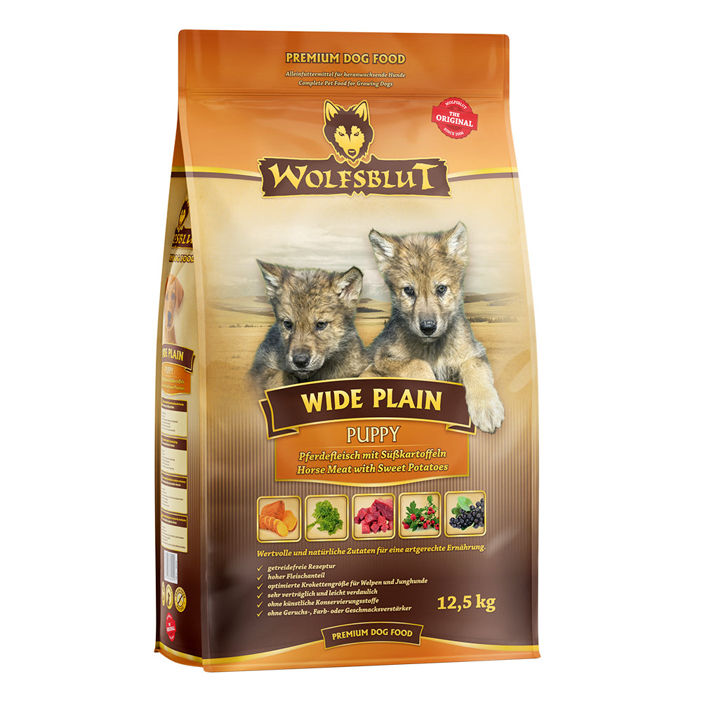 Puppy Wide Plain - Pferd mit Süsskartoffel 12,5kg