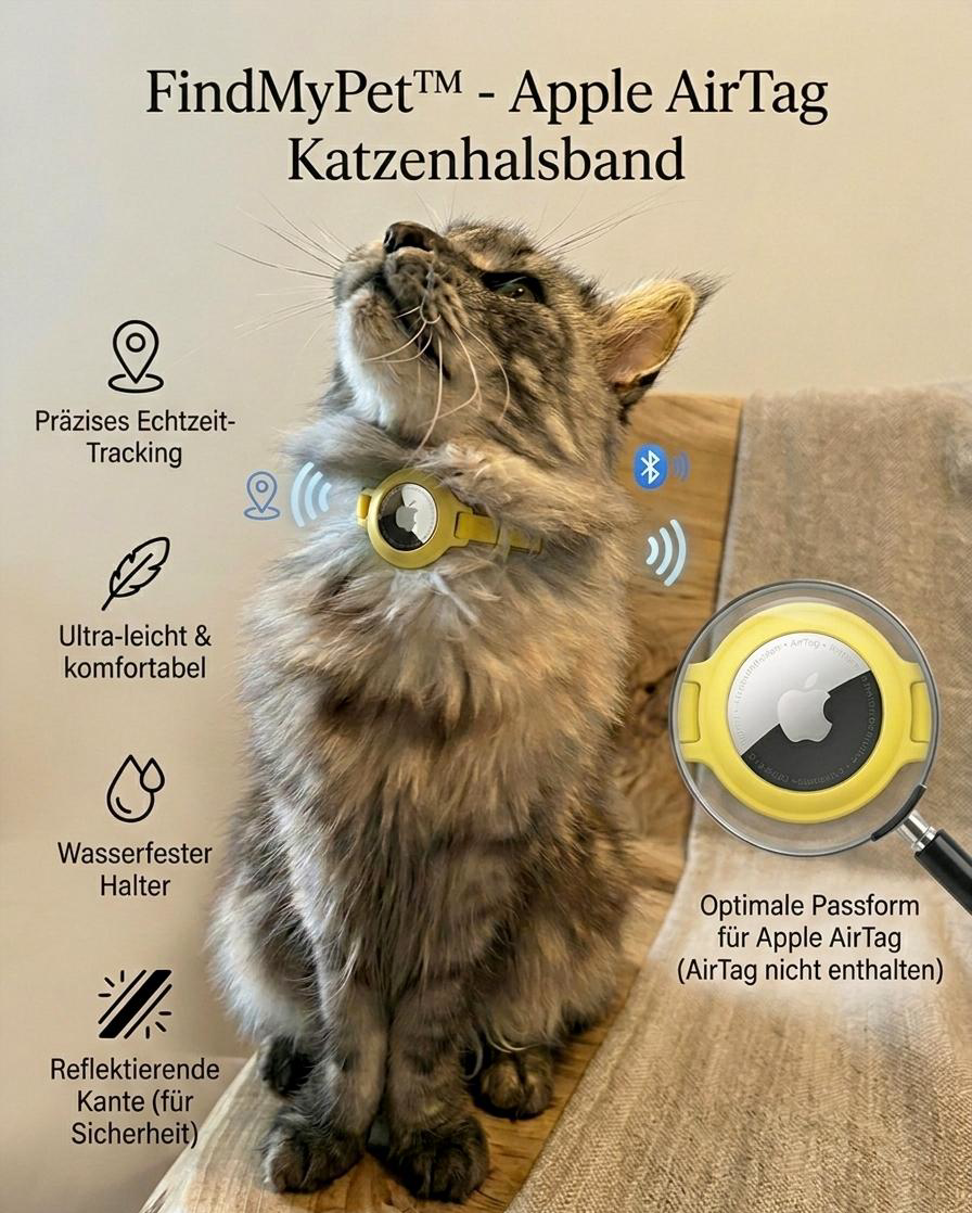 Halsband Air Tag (gelb)