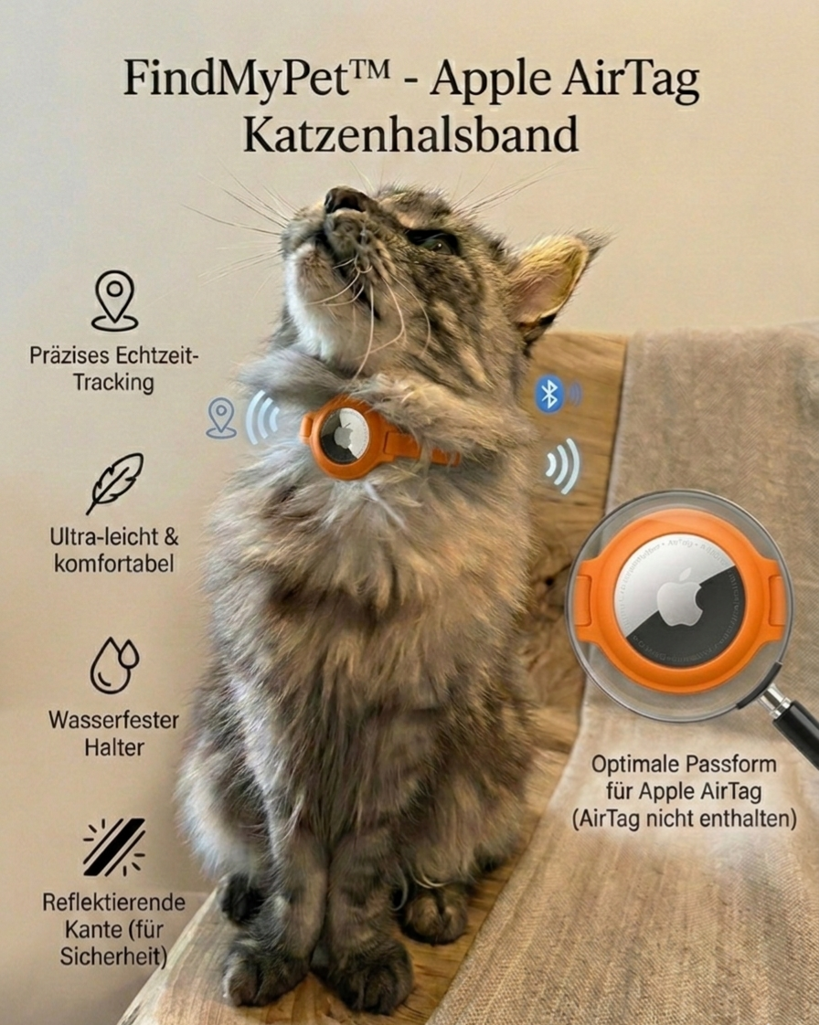 Halsband Air Tag (orange)