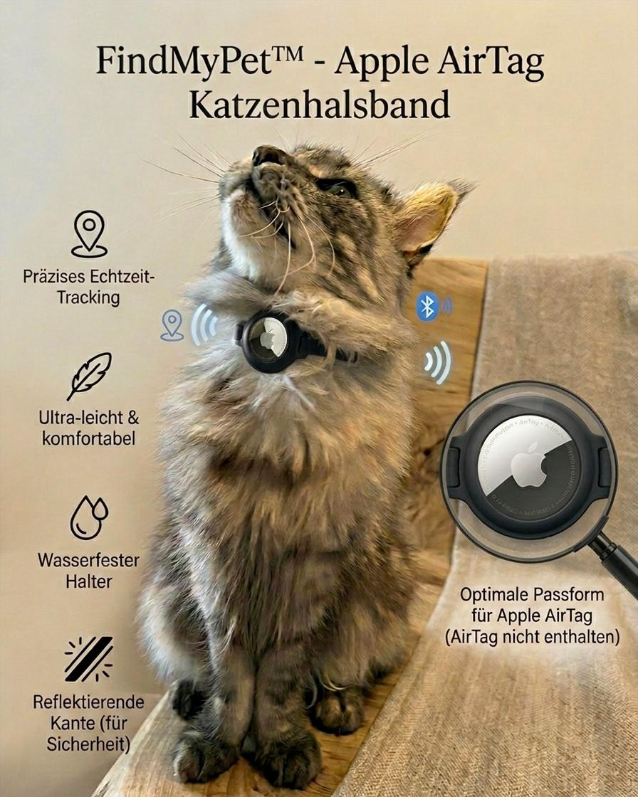 Halsband Air Tag (schwarz)